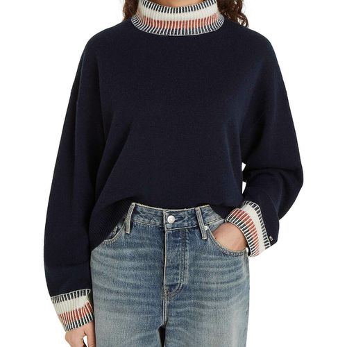 Maglione In Misto Lana Maniche Lunghe Donna Taglie S - tommy hilfiger - Modalova