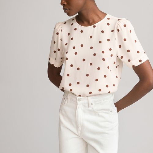 Blusa girocollo, stampa pois - LA REDOUTE COLLECTIONS - Modalova