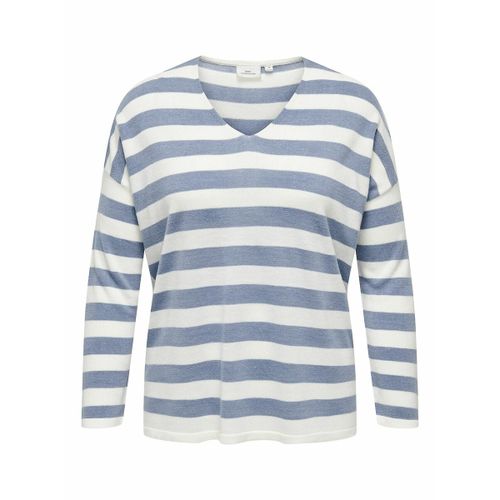 Maglione scollo a V a righe - ONLY CARMAKOMA - Modalova