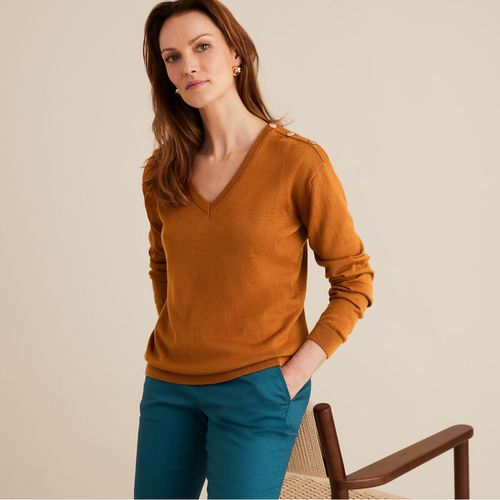 Maglione Scollo A V In Fine Maglia, Misto Lana Donna Taglie 34/36 (FR) - 38/40 (IT) - anne weyburn - Modalova