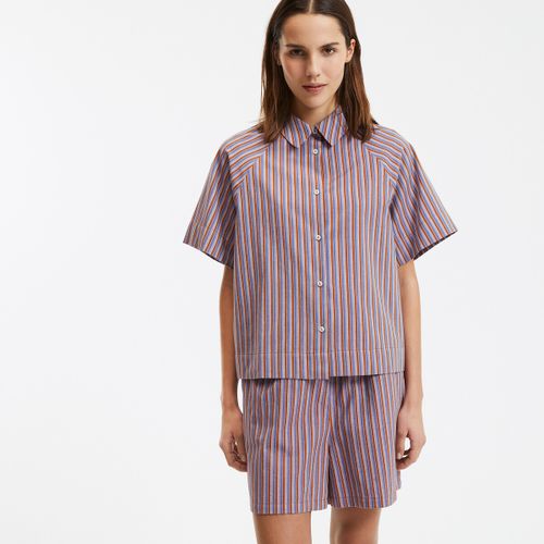 Camicia Oversize A Righe, Maniche Corte Donna Taglie XS - la redoute collections - Modalova
