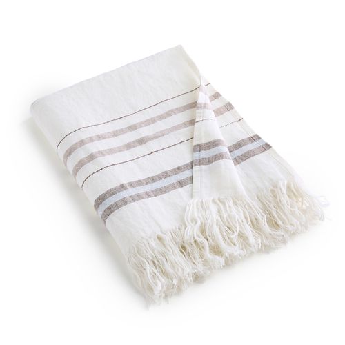 Plaid Fouta In Lino Rigato, Lagoa Taglie 130 x 170 cm - am.pm - Modalova