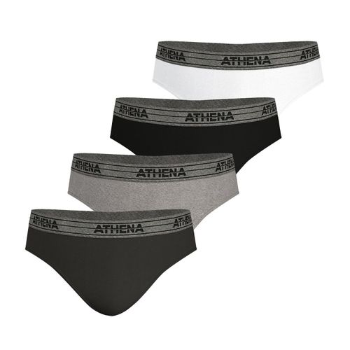 Confezione da 4 slip basic cotone - ATHENA - Modalova