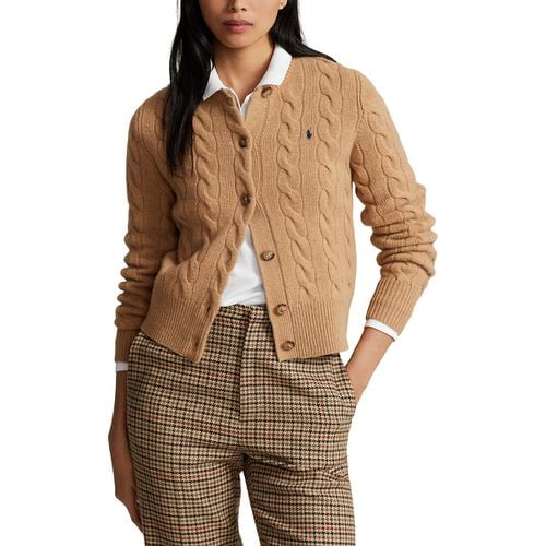 Cardigan Girocollo Con Bottoni, Maglia A Trecce Donna Taglie XL - polo ralph lauren - Modalova