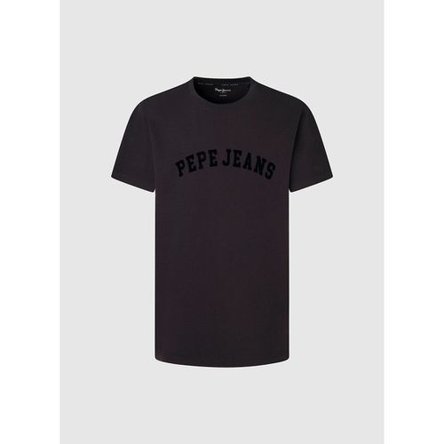 T-shirt maniche corte con logo floccato - PEPE JEANS - Modalova