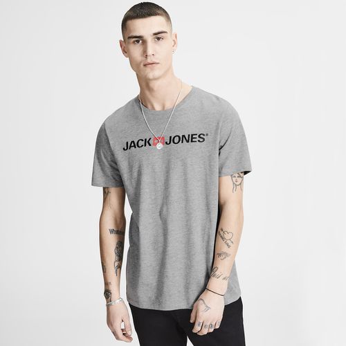 T-shirt Scollo Rotondo Maniche Corte Fantasia Davanti Uomo Taglie XS - jack & jones - Modalova