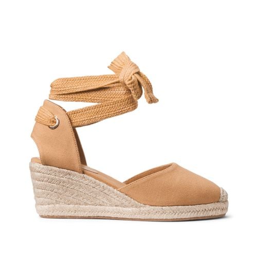 Espadrillas con tacco a zeppa, allacciatura alla caviglia - LA REDOUTE COLLECTIONS PLUS - Modalova