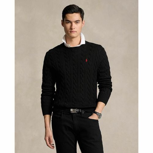 Pull Scollo Rotondo In Maglia Di Cotone A Trecce Uomo Taglie M - polo ralph lauren - Modalova