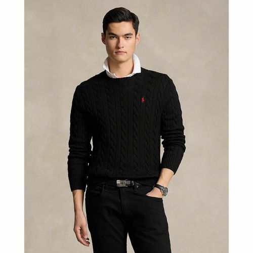 Pull Scollo Rotondo In Maglia Di Cotone A Trecce Uomo Taglie S - polo ralph lauren - Modalova