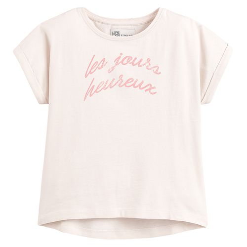 T-shirt Scollo Rotondo Con Messaggio Bambina Taglie 3 anni - 94 cm - emile & ida x la redoute - Modalova