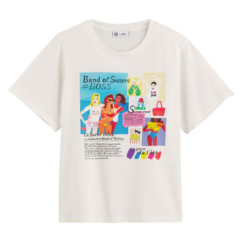 T-shirt Girocollo Con Messaggio Donna Taglie M - band of sisters x la redoute - Modalova