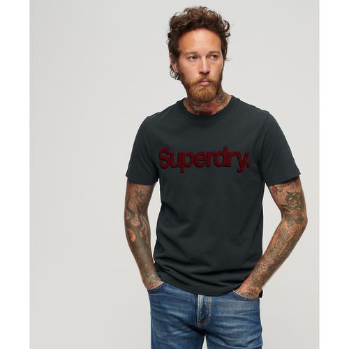 T-shirt scollo rotondo con logo - SUPERDRY - Modalova