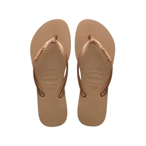 Infradito Slim Logo Metallic Donna Taglie 35/36 - havaianas - Modalova