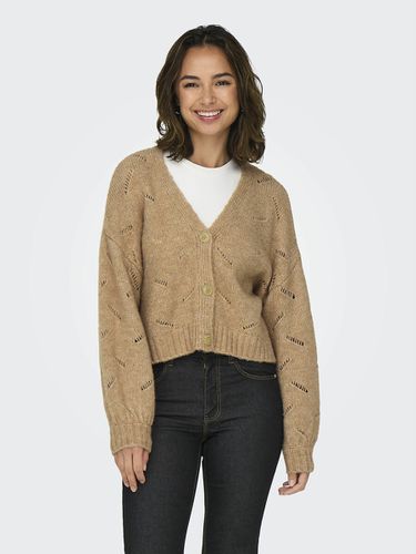 Cardigan scollo a V, maglia traforata - ONLY - Modalova