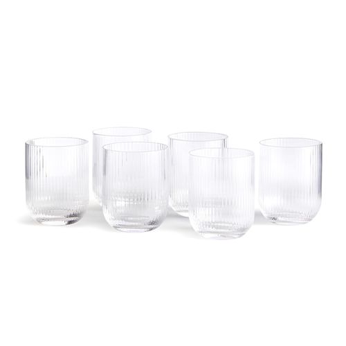 Confezione Da 6 Bicchieri Striati, Ostri - la redoute interieurs - Modalova