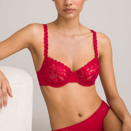 Reggiseno Avvolgente Tulle Ricamato Donna Taglie 2 B - la redoute collections - Modalova