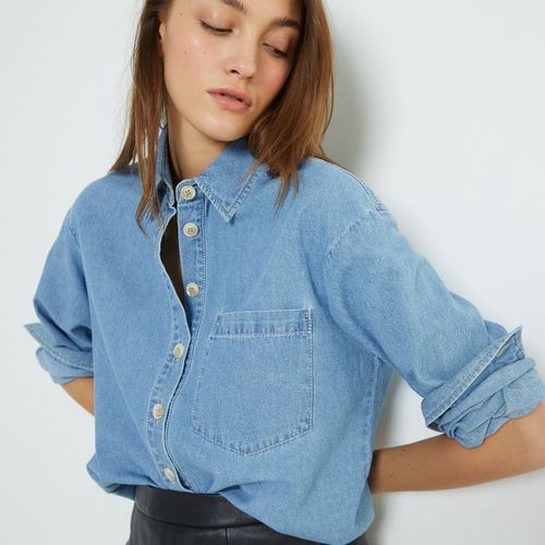 Camicia in denim, maniche lunghe - LA REDOUTE COLLECTIONS - Modalova