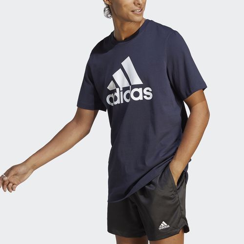 T-shirt in jersey Essentials con logo grande - ADIDAS SPORTSWEAR - Modalova