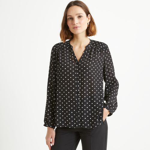 Blusa Girocollo, Stampa A Pois, Maniche Lunghe Donna Taglie 40 - anne weyburn - Modalova