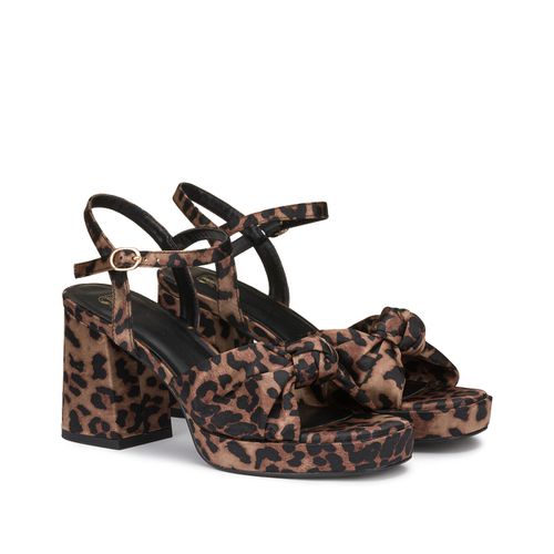 Sandali Leopardati Con Piattaforma, Pianta Larga 38-45 - la redoute collections plus - Modalova