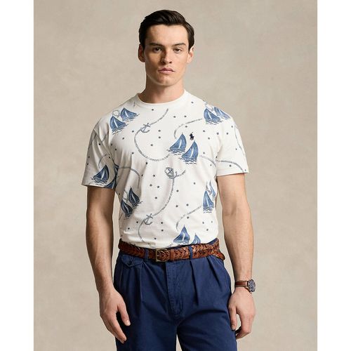 T-shirt Dritta Con Stampa Navale In Jersey Uomo Taglie M - polo ralph lauren - Modalova