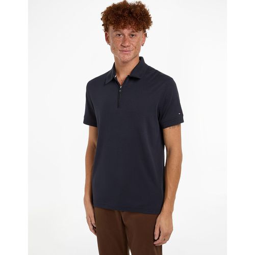 Polo slim collo con cerniera - TOMMY HILFIGER - Modalova