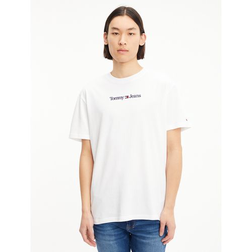 T-shirt girocollo Classic Linear - TOMMY JEANS - Modalova