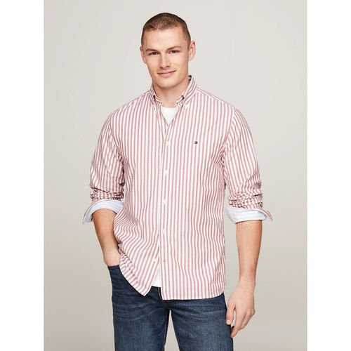 Camicia Popeline Rigata Uomo Taglie S - tommy hilfiger - Modalova