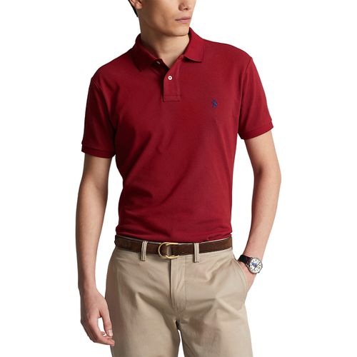 Polo Slim In Cotone Pony Player Ricamato Uomo Taglie M - polo ralph lauren - Modalova