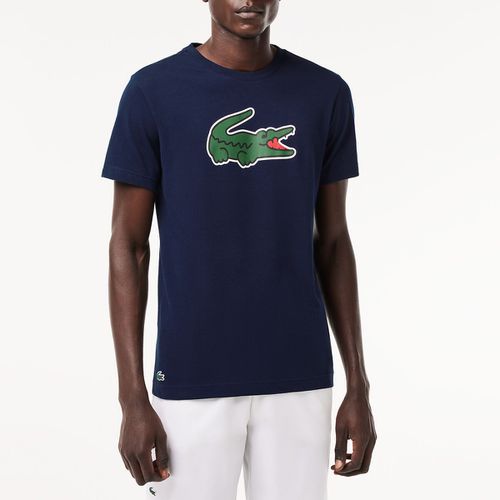 T-shirt Girocollo In Jersey Con Logo Uomo Taglie S - lacoste - Modalova