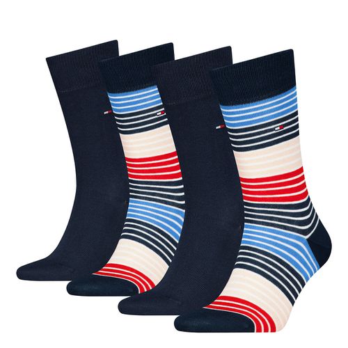 Confezione Da 4 Paia Di Calze Alte Uomo Taglie 39/42 - tommy hilfiger - Modalova