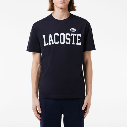 T-shirt Girocollo In Jersey Con Logo Uomo Taglie L - lacoste - Modalova