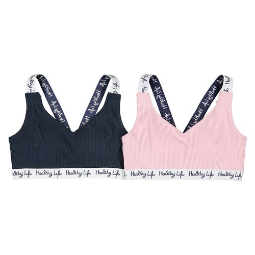 Confezione da 2 bralette in maglia a coste - LA REDOUTE COLLECTIONS - Modalova