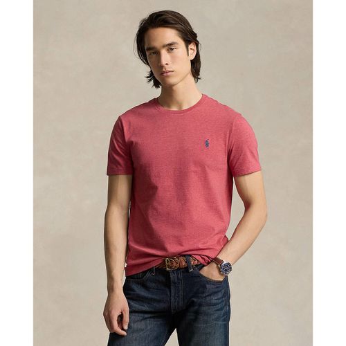 T-shirt Slim Tinta Unita In Jersey Logo Ricamato Uomo Taglie M - polo ralph lauren - Modalova