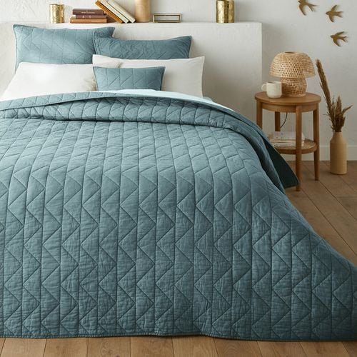 Copriletto Trapuntato In Puro Cotone, Zig Zag Scenario Taglie 180 x 250 cm - la redoute interieurs - Modalova