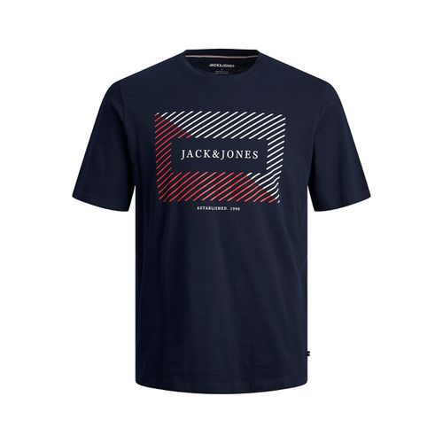 T-shirt girocollo con logo - JACK & JONES - Modalova