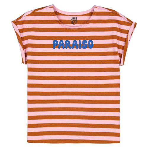 T-shirt Con Maniche Corte A Righe Bambina Taglie 5 anni - 108 cm - la redoute collections - Modalova
