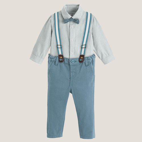 Completo 2 pezzi camicia + pantaloni con bretelle - LA REDOUTE COLLECTIONS - Modalova