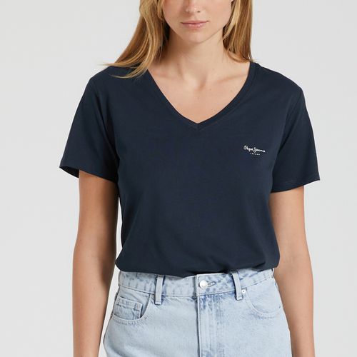 T-shirt Maniche Corte, Scollo A V Donna Taglie L - pepe jeans - Modalova