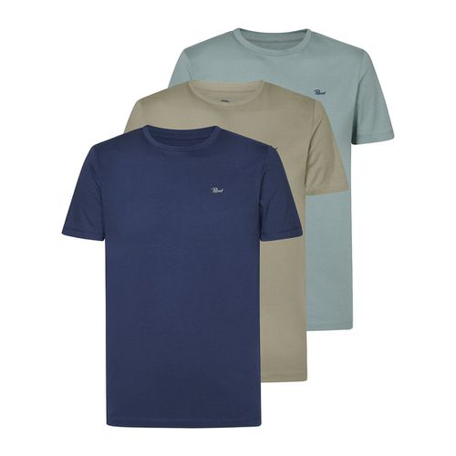 Confezione da 3 T-shirt tinta unita girocollo - PETROL INDUSTRIES - Modalova
