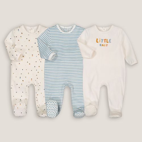 Confezione Da 3 Pigiama In Velluto Taglie 1 mese - 54 cm - la redoute collections - Modalova