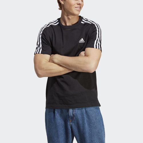 T-shirt In Jersey Con 3 Bande Essentials Uomo Taglie XS - adidas sportswear - Modalova