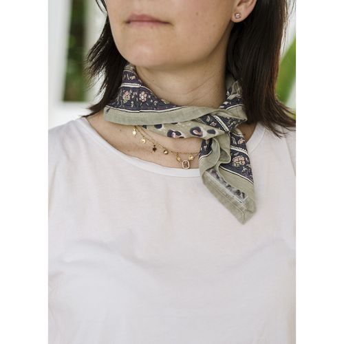 Piccolo Foulard Cotone Bengal Tilleul - bindi atelier - Modalova