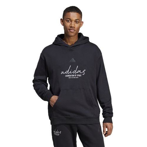 Felpa Con Cappuccio Con Doppio Logo Uomo Taglie XS - adidas sportswear - Modalova