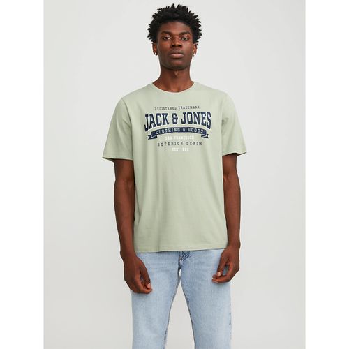 T-shirt girocollo con logo - JACK & JONES - Modalova