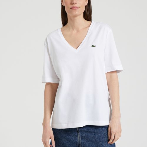 T-shirt casual scollo a V - LACOSTE - Modalova