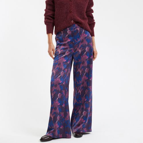 Pantaloni larghi satinati, stampa floreale - LA REDOUTE COLLECTIONS - Modalova