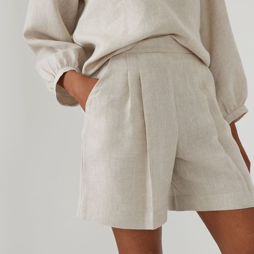 Shorts con pinces in lino, made in France - LA REDOUTE COLLECTIONS - Modalova