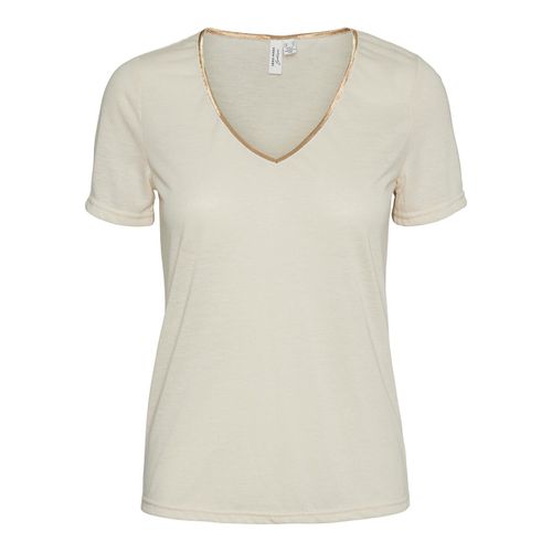 T-shirt Scollo A V, Profilo Dorato Donna Taglie XS - vero moda - Modalova