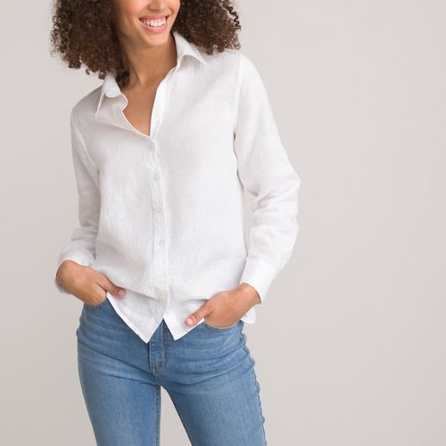 Camicia A Maniche Lunghe In Lino Donna Taglie 42 (FR) - 46 (IT) - la redoute collections - Modalova